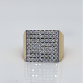 Square Signet Diamond Ring