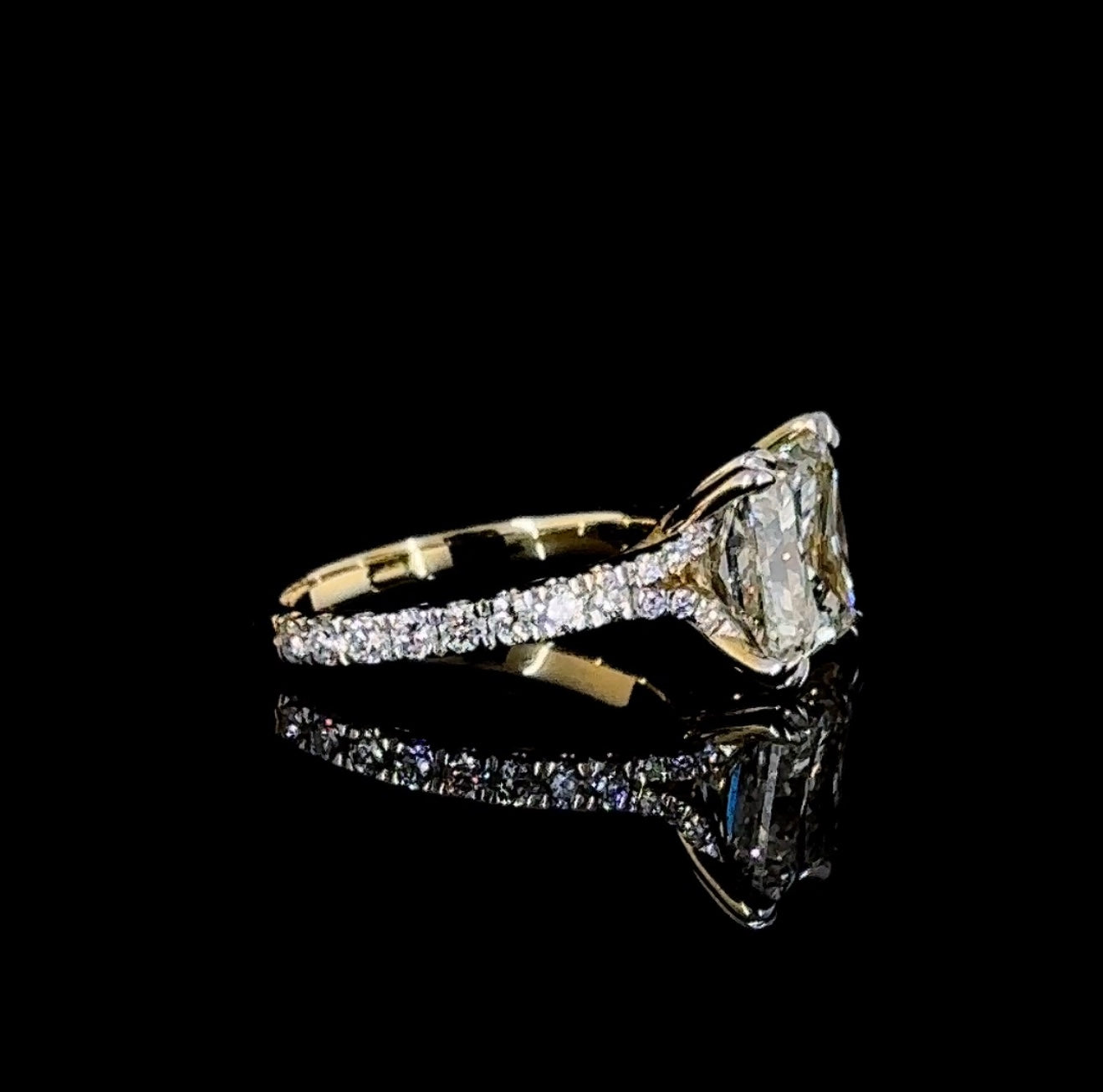 5.5CT Princess Cut Lab Grown Diamond Ring