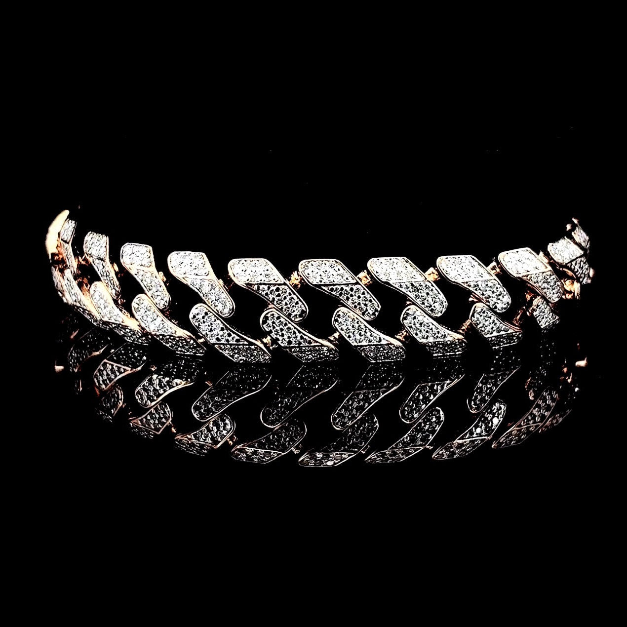 Iced Cuban Link Bracelet – 25g Solid Silver | VVS Moissanite Diamond Finish