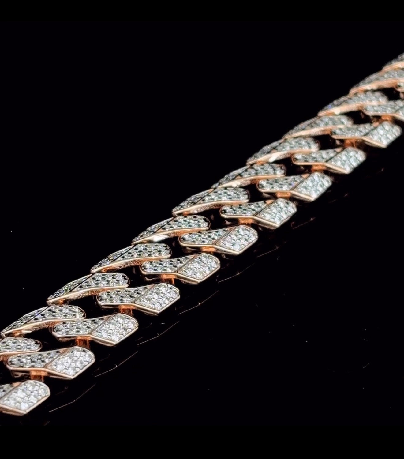 Iced Cuban Link Bracelet – 25g Solid Silver | VVS Moissanite Diamond Finish