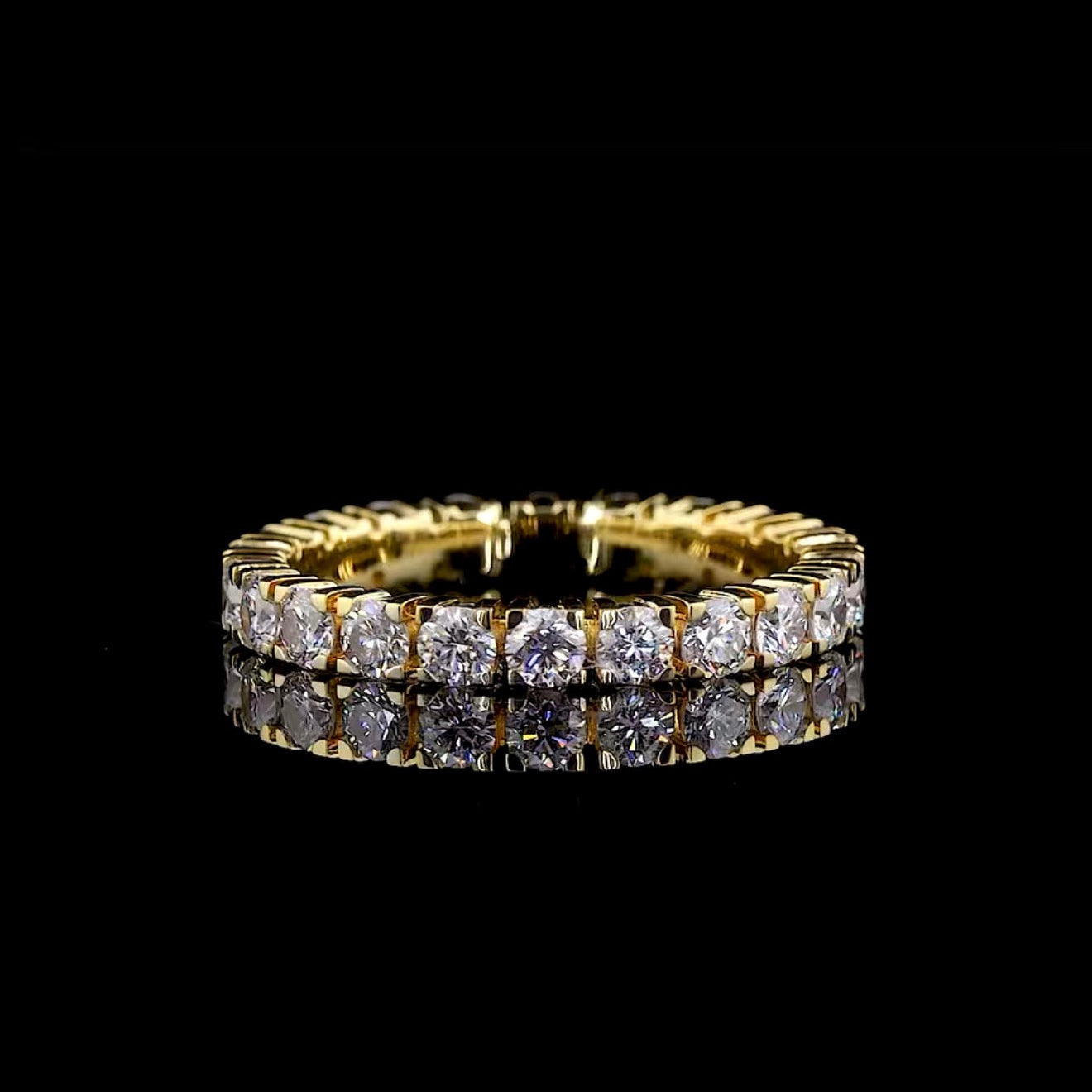Round Lab Grown Diamond Eternity Ring – 18KT Gold