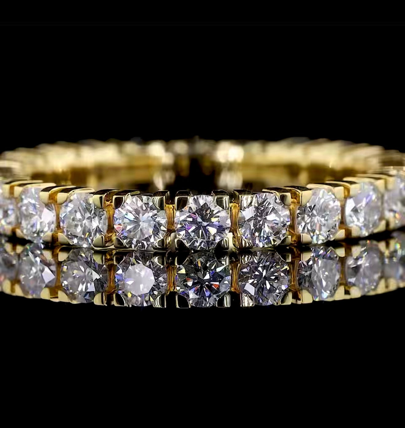 Round Lab Grown Diamond Eternity Ring – 18KT Gold