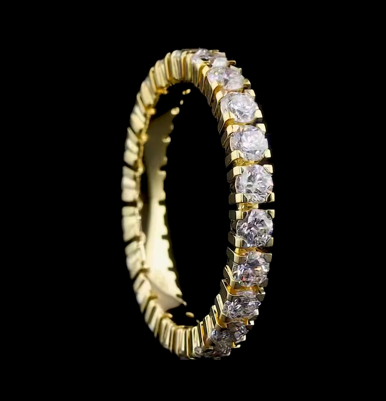 Round Lab Grown Diamond Eternity Ring – 18KT Gold
