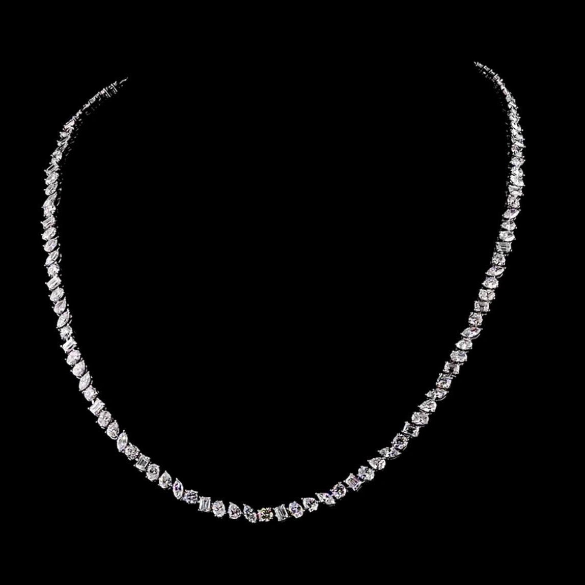 Mixed Shape Lab Grown Diamond Necklace – 18KT Gold