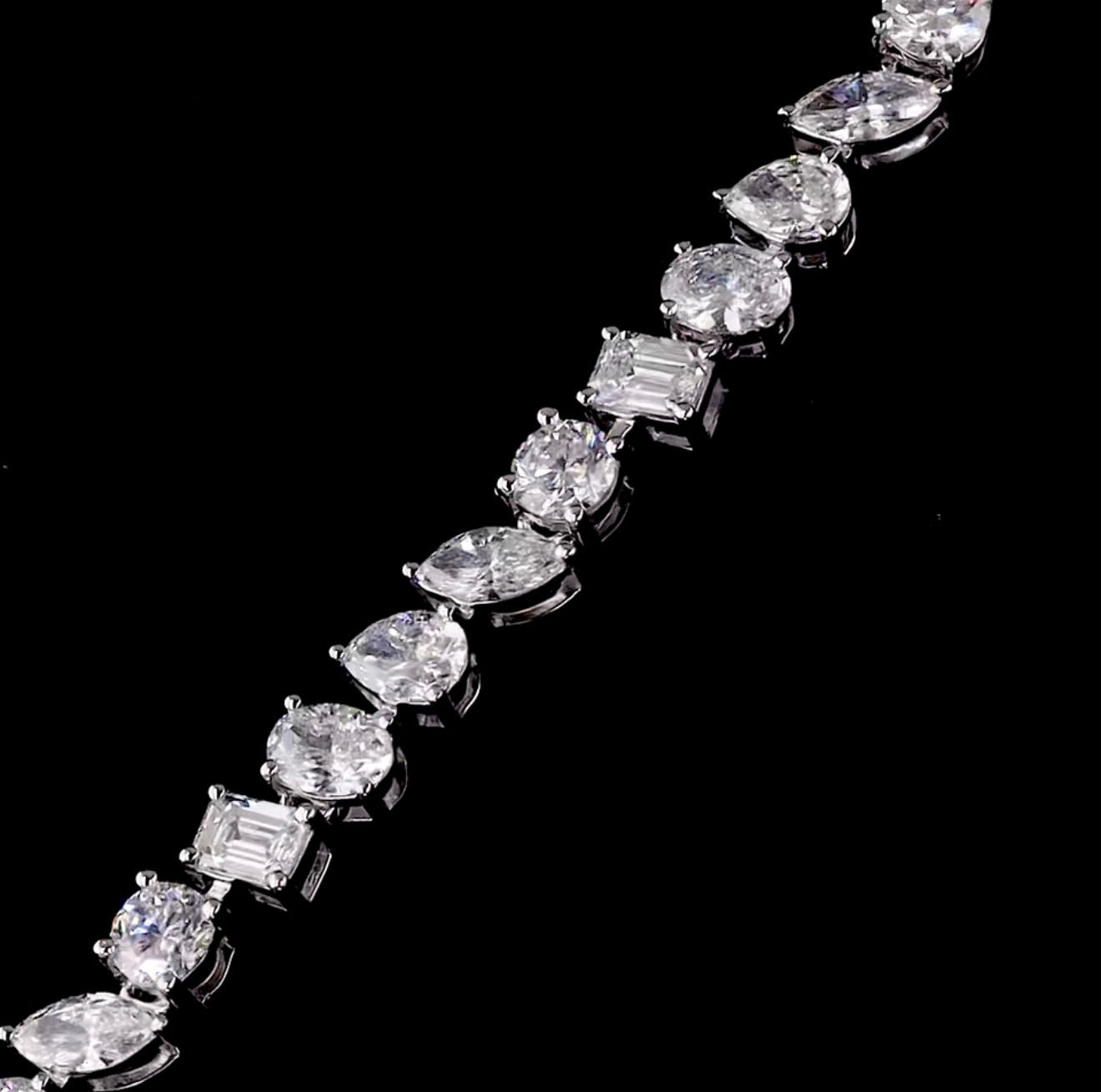 Mixed Shape Lab Grown Diamond Necklace – 18KT Gold