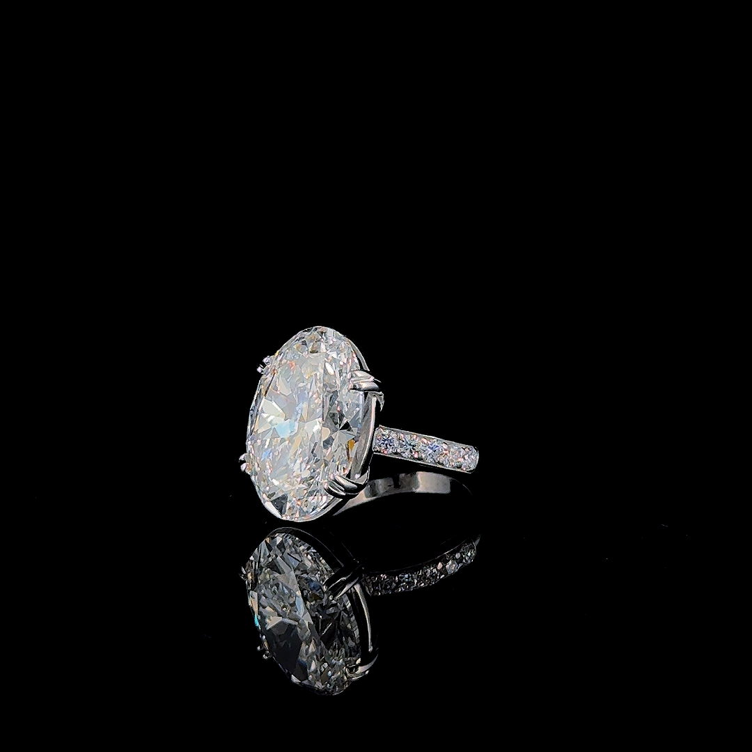 9 CT Oval Lab Grown Diamond Ring – IGI Certified