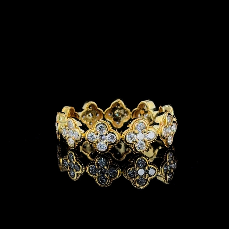 Clover Diamond Eternity Band