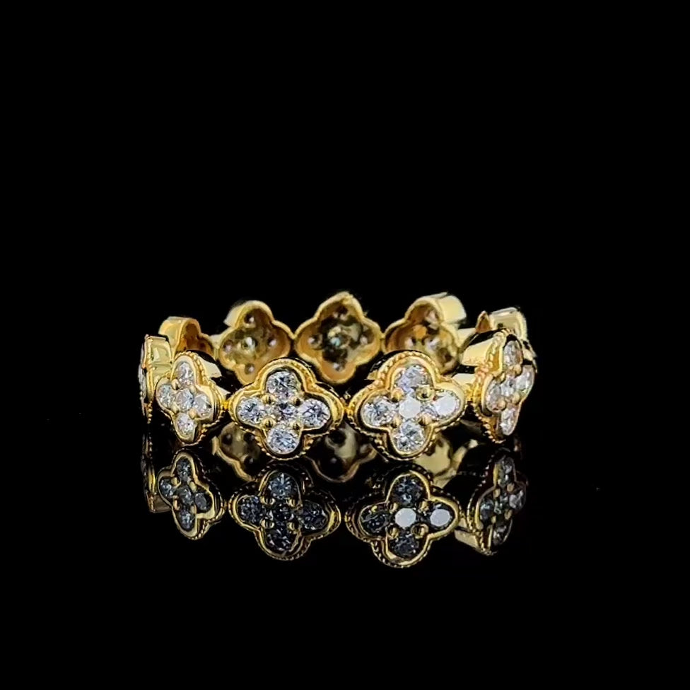 Clover Diamond Eternity Band