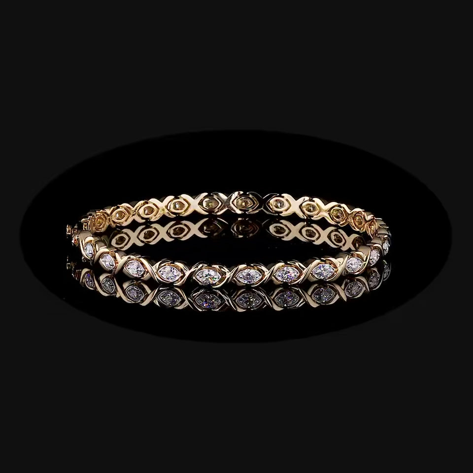 Infinity Round Lab Grown Diamond Bracelet – 18KT Gold