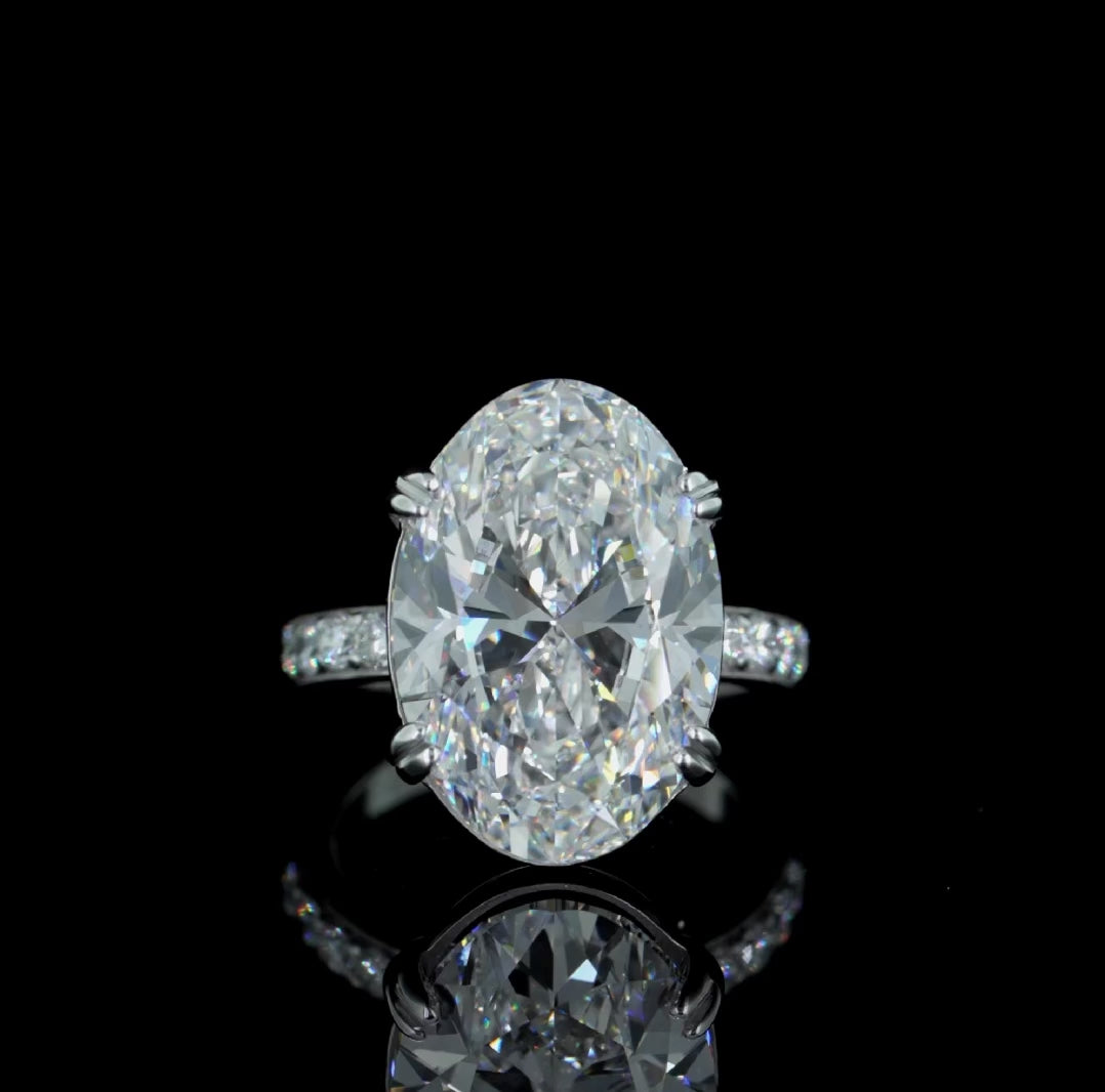 9 CT Oval Lab Grown Diamond Ring – IGI Certified