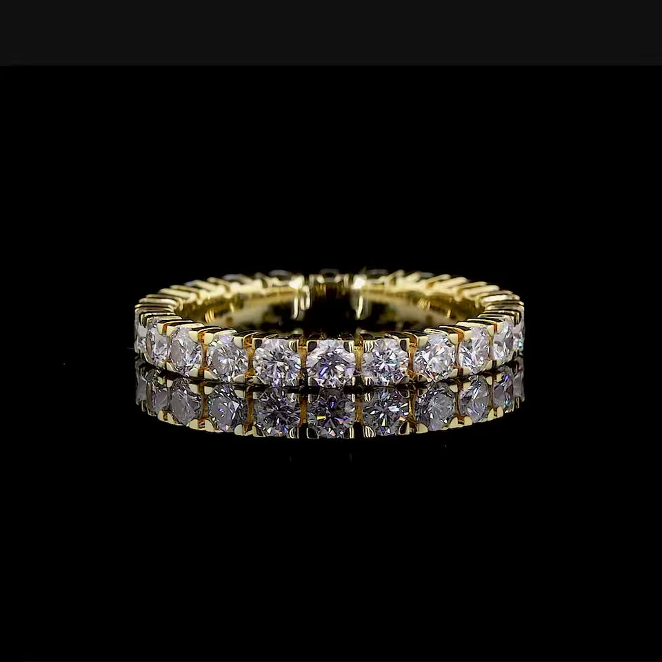 Round Lab Grown Diamond Eternity Ring – 18KT Gold