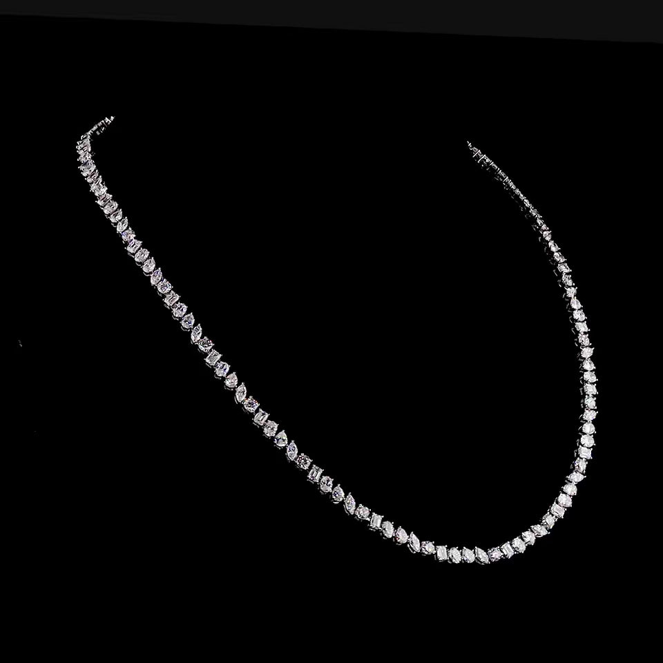 Mixed Shape Lab Grown Diamond Necklace – 18KT Gold