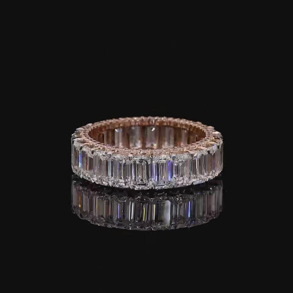 Emerald Cut Eternity Band – Lab Grown Diamonds